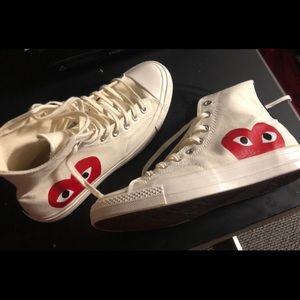 Comm des garçons converse high tops. Unisex.